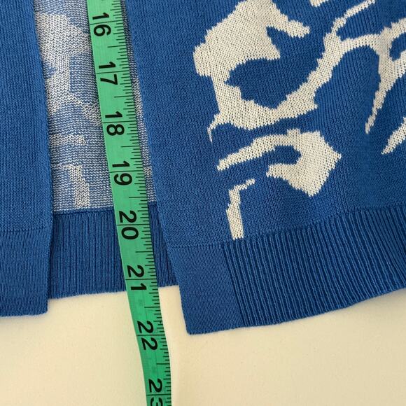 89th + Madison Abstract Open Cardigan Sweater Size 2X Star Sapphire Combo New - Picture 10 of 11